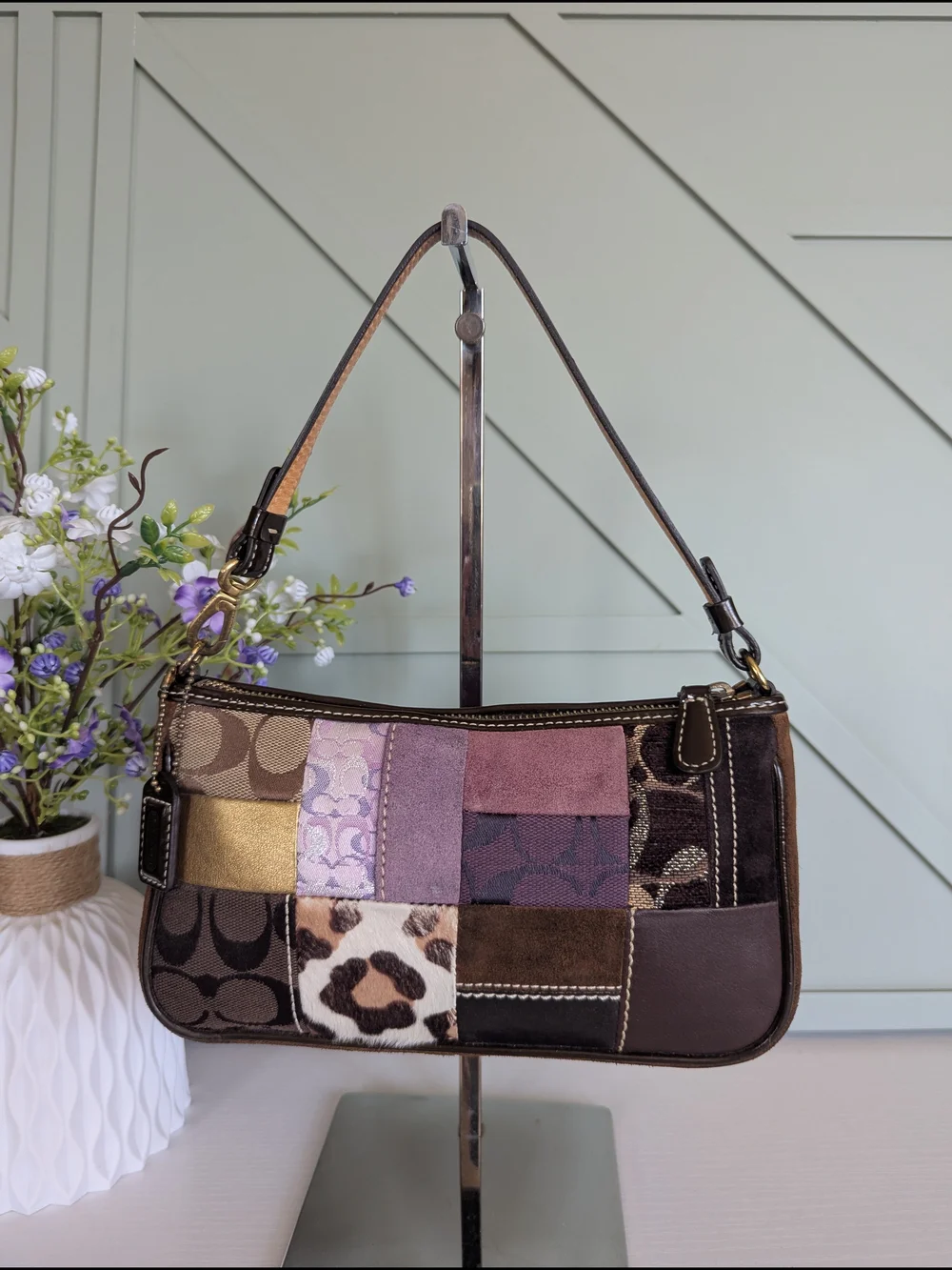 Vintage Coach Signature Patchwork Demi Bag